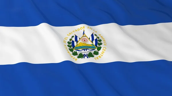 Bandeira Salvadorenha Fundo HD - Bandeira de El Salvador Ilustração 3D — Fotografia de Stock