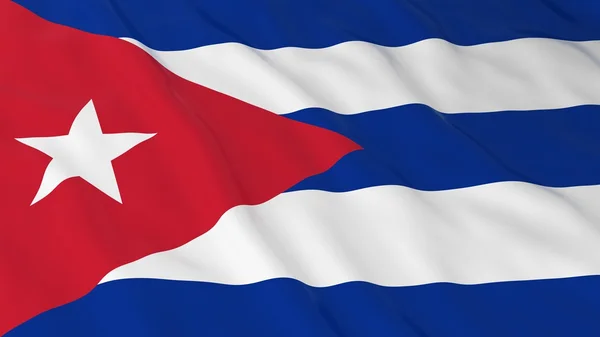 Bandeira cubana Fundo HD - Bandeira de Cuba Ilustração 3D — Fotografia de Stock