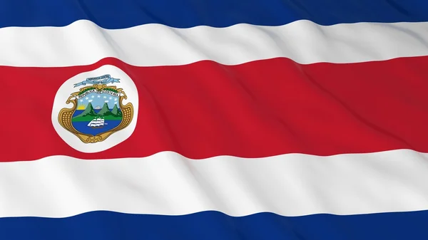 Bandiera Costa Rica HD sfondo - Bandiera della Costa Rica 3D Illustrazione — Foto Stock