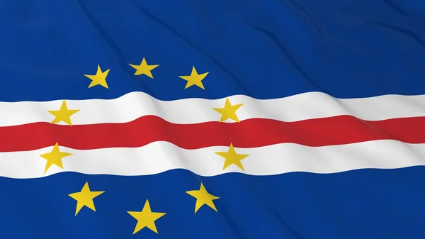 Cabo-foki-szigeteki zászló Hd háttér - zászlaja Cape Verde 3D-s illusztráció — Stock Fotó