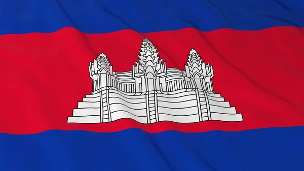 Fondo de la bandera de Camboya HD - Bandera de Camboya Ilustración 3D —  Fotos de Stock