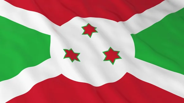 Burundian Flag HD Background - Флаг Burundi 3D Illustration — стоковое фото