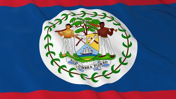 Belizean vlag Hd achtergrond - vlag van Belize 3d illustratie — Stockfoto