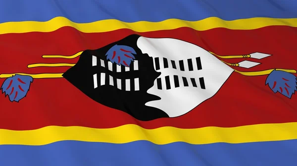 斯威士旗高清背景-斯威士兰的旗子 3d 图 — 图库照片