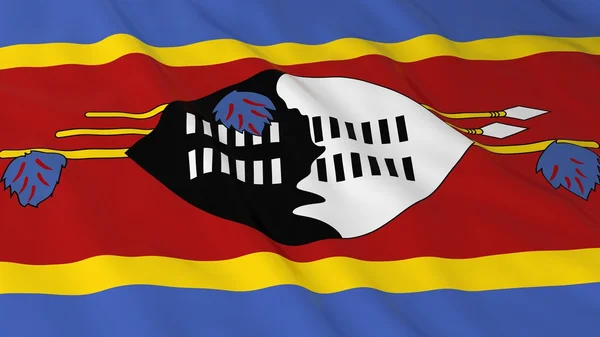 Swazi Fond Drapeau HD - Drapeau du Swaziland Illustration 3D — Photo