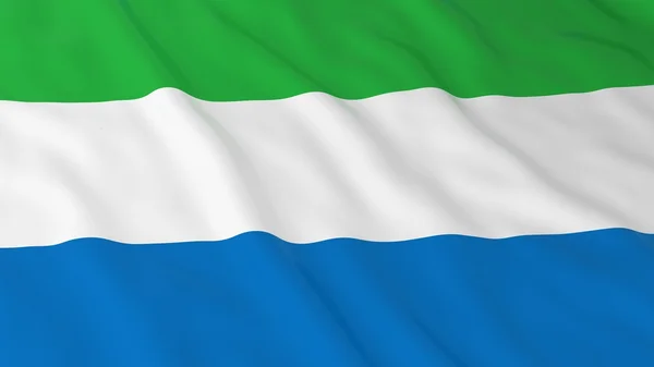 Sierra Leonean Flag HD Background - Flag of Sierra Leone 3D Illustration — Stock Photo, Image