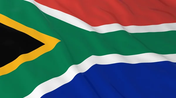 南非国旗高清背景-南非国旗 3d 图 — 图库照片