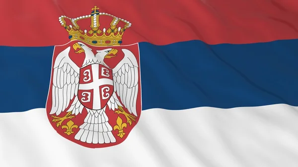 Serbian Flag HD Background - Flag of Serbia 3D Illustration