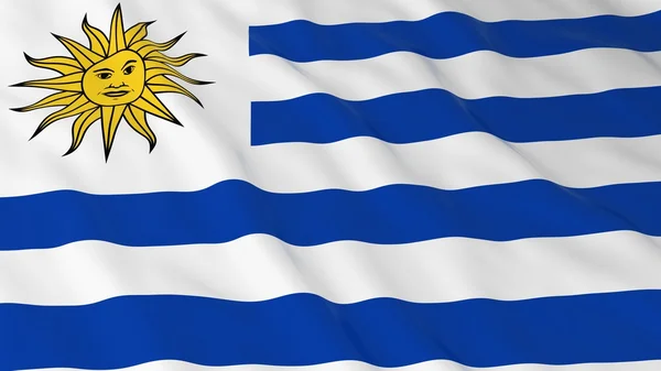 Uruguayanska flagga Hd bakgrund - flagga av Uruguay 3d Illustration — Stockfoto