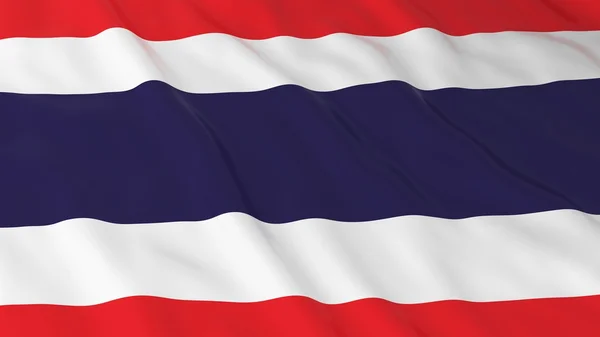 Bandiera Thai Sfondo HD - Bandiera della Thailandia Illustrazione 3D — Foto Stock