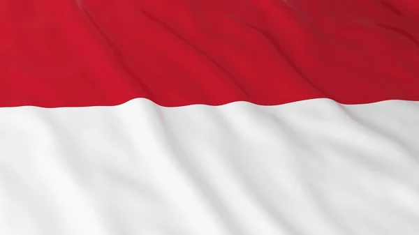 Monegasque / Indonesian Flag HD Latar - Bendera Monako / Indonesia 3D Illustration — Stok Foto