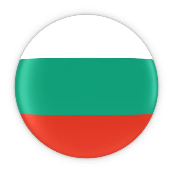 Βουλγαρικά σημαία κουμπί - σημαία της Βουλγαρίας σήμα 3d απεικόνιση — Φωτογραφία Αρχείου