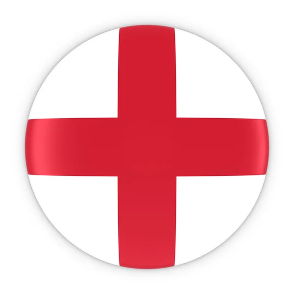 Bandiera inglese Button - Bandiera d'Inghilterra Badge 3D Illustrazione — Foto Stock