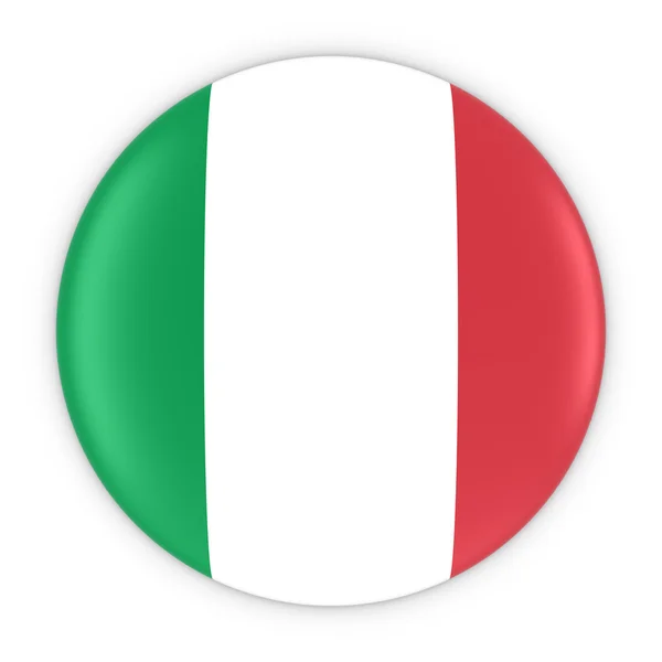 Italienische Flagge Taste - Flagge von Italien Abzeichen 3d Illustration — Stockfoto