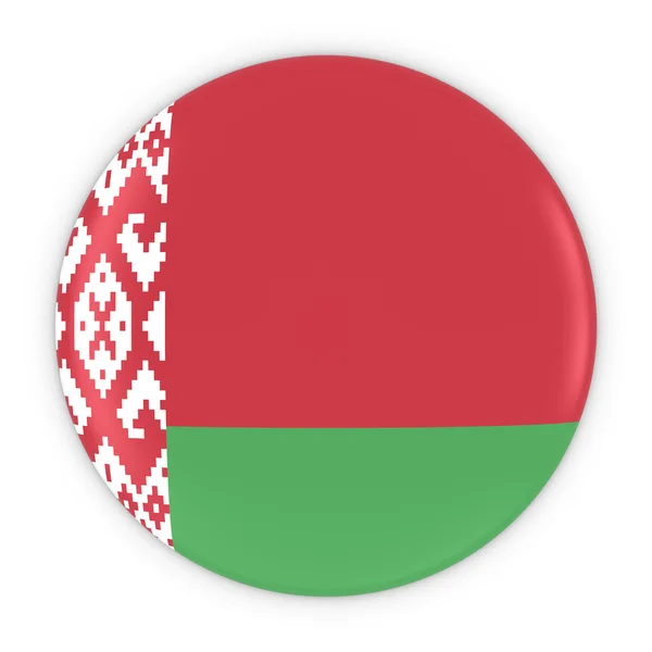 Belarus bayrak düğmesini - Beyaz Rusya bayrağı rozeti 3d çizim