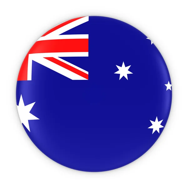 Australische Flagge Taste - australische Flagge Abzeichen 3d Illustration — Stockfoto