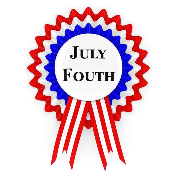 July Fourth US Independence Day Rosette 3D Illustration — Stock Photo, Image