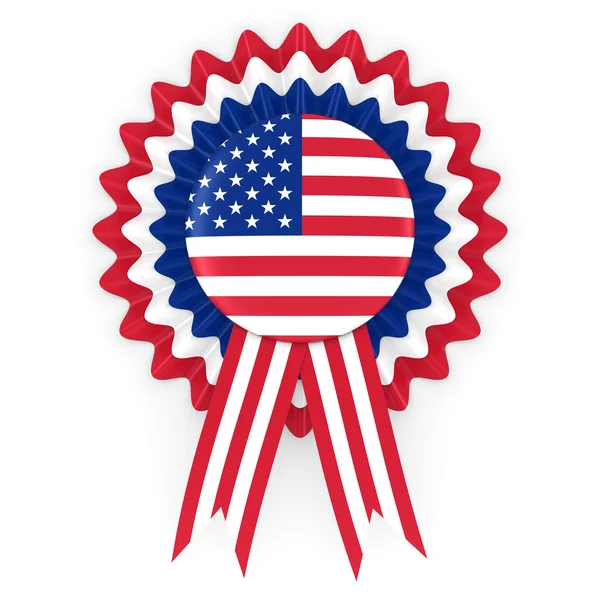 USA flagga märke rosett 3d Illustration — Stockfoto