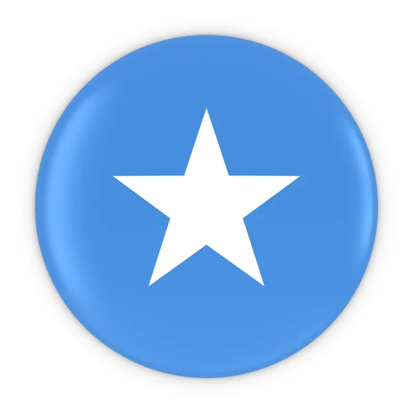 Somalian Flag Button - Flag of Somalia Badge 3D Illustration — Stock Photo, Image