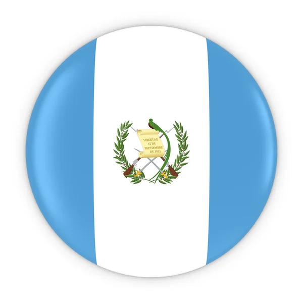 Guatemalan Flag Button - Flag of Guatemala Badge 3D Illustration — Stock Photo, Image