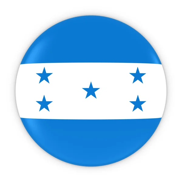 Botón de Bandera de Honduras - Bandera de Honduras Insignia Ilustración 3D — Foto de Stock