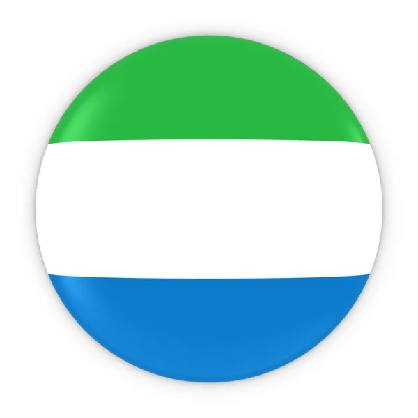 Sierra Leonean Flag Button - Flag of Sierra Leone Badge 3D Illustration — Stock Photo, Image