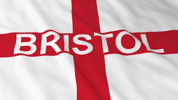 Bandiera inglese con Bristol Testo Illustrazione 3D — Foto Stock