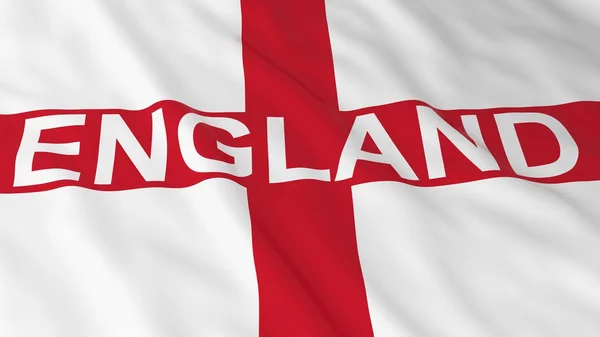 Bandiera inglese con Inghilterra Testo 3D Illustrazione — Foto Stock
