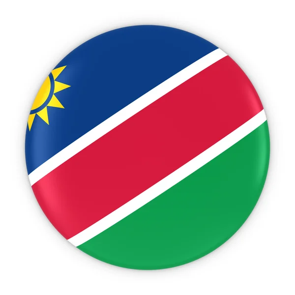 Namibian Flag Button - Flag of Namibia Badge 3D Illustration — Stock Photo, Image