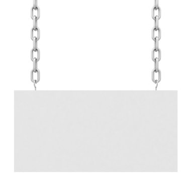 Boş beyaz asılı işareti