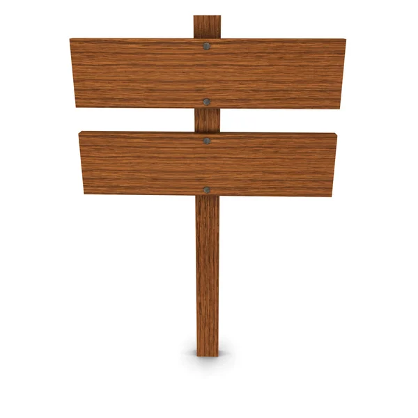 Dos signos de madera en blanco — Foto de Stock