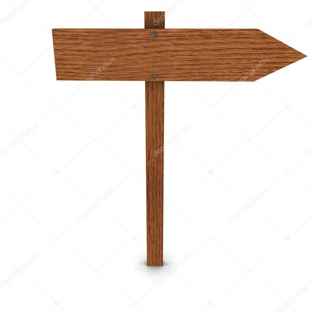 Blank Wooden Right Arrow Sign