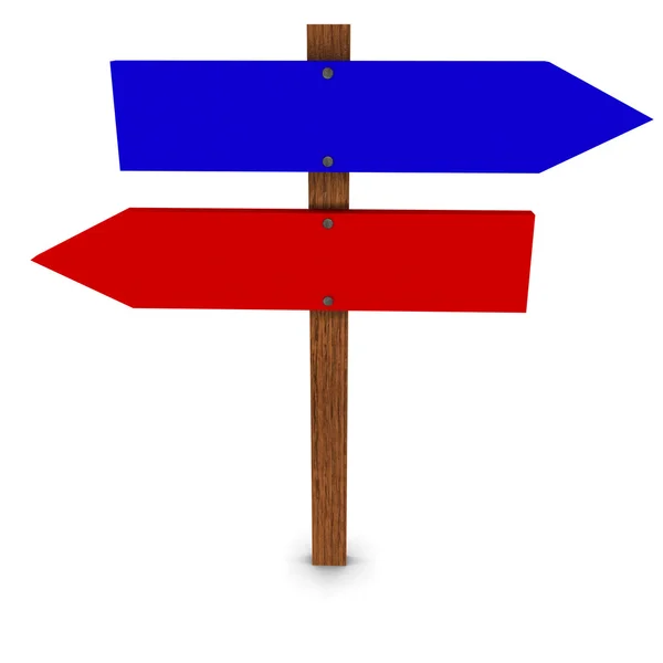 Red and Blue Arrow Signs — Stock Photo, Image