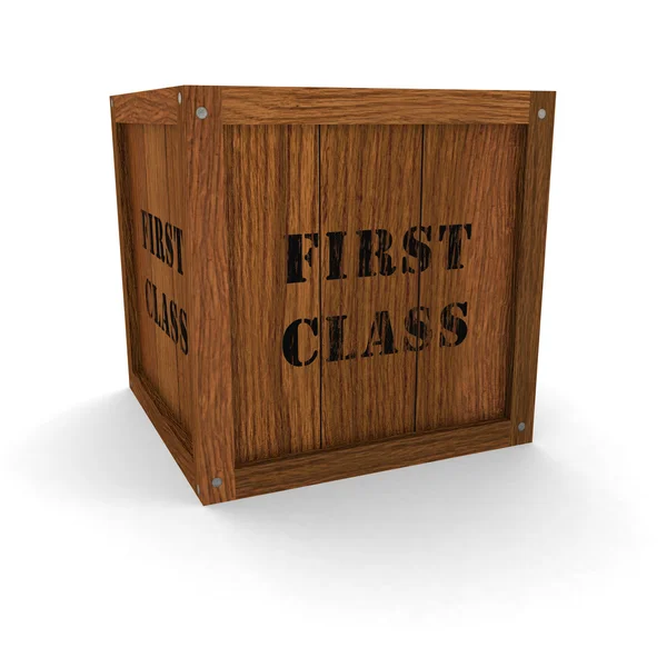 Frist Class Wooden Box — Stock Photo, Image