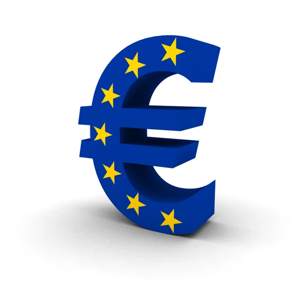 Bandera de la UE Euro Symbol — Foto de Stock