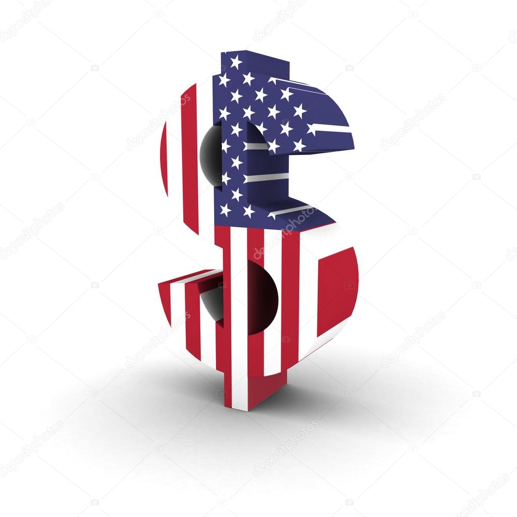 US Flag Dollar Symbol