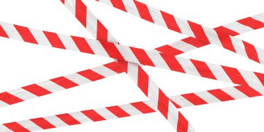 Red and White Striped Barrier Tape Background clipart
