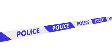 Striped Police Tape at Angle clipart