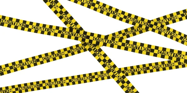 Yellow and Black Checkered CAUTION Tape Background — Stock Photo, Image