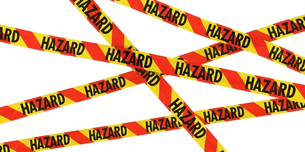 Red and Yellow Striped HAZARD Barrier Tape Background — Stock Photo, Image