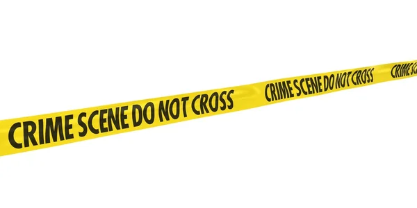 Crime Scene Do Not Cross Tape at Angle — Stock Photo, Image