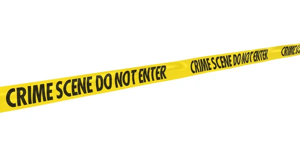 Crime Scene Do Not Enter Tape at Angle — Stock Photo, Image