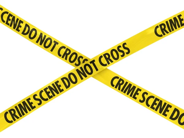 Crime Scene Do Not Cross Barrier Tape — Stock Photo, Image