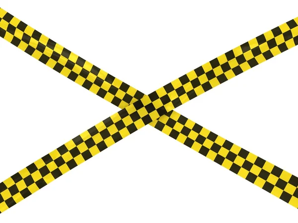 Croix de ruban à carreaux jaune et noir — Photo