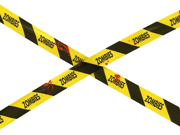 Sangriento Zombie Tape Cross — Foto de Stock