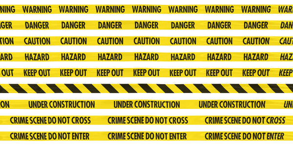 Yellow Hazard Tape Line Collection