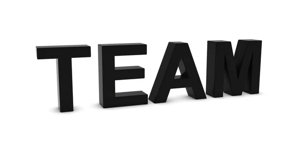 TEAM Black 3D Texto aislado en blanco con sombras — Foto de Stock