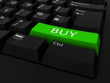 Yeşil satın tuş klavye arka plan