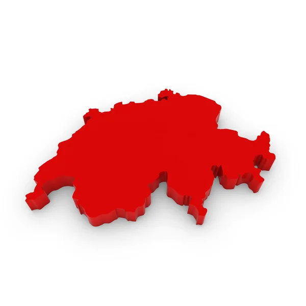 Червоний 3d структури Швейцарії ізольовані на білому — стокове фото