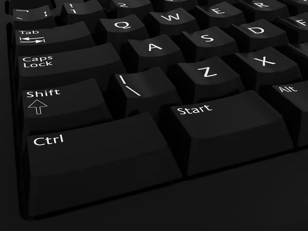 Fondo de teclado de ordenador negro — Foto de Stock